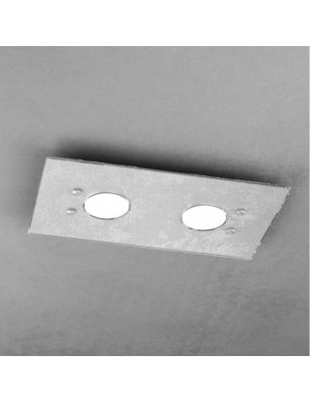 TOP LIGHT: Path plafoniera LED in vetro argento 20x40cm in offerta