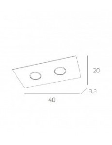 TOP LIGHT: Path plafoniera LED in vetro argento 20x40cm in offerta 2