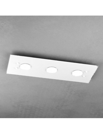 TOP LIGHT: Path plafoniera LED in vetro bianco 20x60cm in offerta