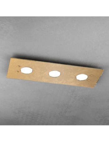 TOP LIGHT: Path plafoniera LED in vetro oro 20x60cm in offerta
