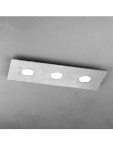 TOP LIGHT: Path plafoniera LED in vetro argento 20x60cm in offerta