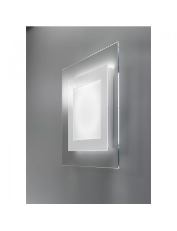 ANTEALUCE: Space applique plafoniera LED vetro 30x30cm in offerta