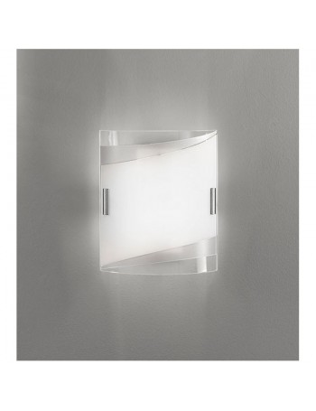 ANTEALUCE: Square applique plafoniera argento 27cm in offerta