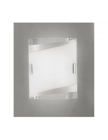 ANTEALUCE: Square applique plafoniera argento 37cm in offerta