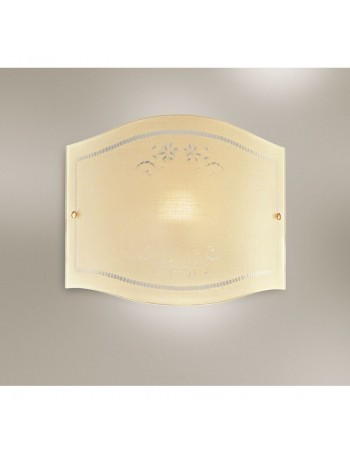 ANTEALUCE: Romantica applique vetro decorata avorio 32cm in offerta