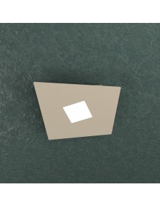 TOP LIGHT: Note plafoniera LED 1 luce quadrata sabbia 24x23cm in offerta