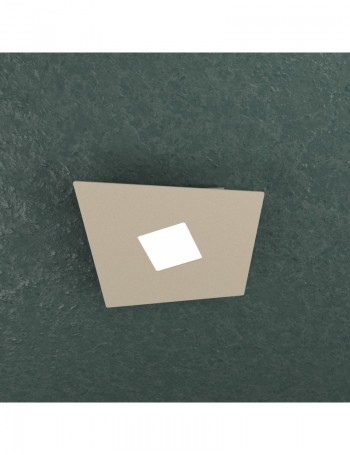 TOP LIGHT: Note plafoniera LED 1 luce quadrata sabbia 24x23cm in offerta