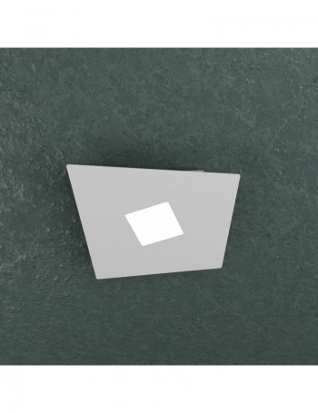 TOP LIGHT: Note plafoniera LED quadrato 1 luce grigio 24x23cm in offerta