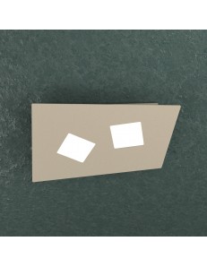 TOP LIGHT: Note plafoniera LED rettangolare 2 luci sabbia 35x23cm in offerta