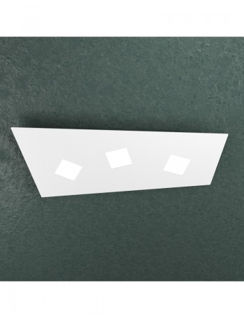 TOP LIGHT: Note plafoniera LED 3 luci slim rettangolare bianco 65x28cm in offerta