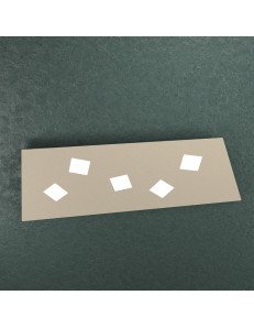 TOP LIGHT: Note plafoniera LED rettangolare design slim sabbia 88x39cm in offerta