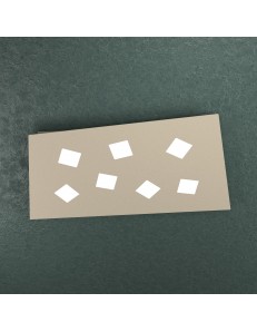 TOP LIGHT: Note plafoniera LED rettangolare moderna sabbia 80x47cm in offerta