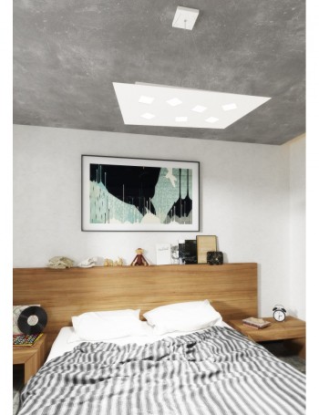 TOP LIGHT: Note plafoniera LED quadrato grigio per cucina 55x50cm in offerta