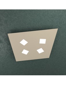 TOP LIGHT: Note plafoniera LED quadrata moderna sabbia 55x50cm in offerta