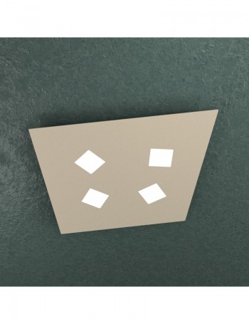 TOP LIGHT: Note plafoniera LED quadrata moderna sabbia 55x50cm in offerta