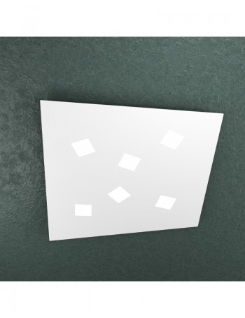 TOP LIGHT: Note plafoniera LED quadrato bianco 73x70cm in offerta