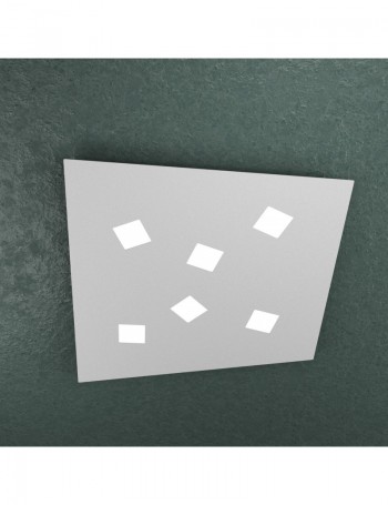 TOP LIGHT: Note plafoniera LED quadrato grigio 73x70cm in offerta