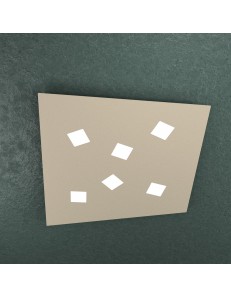 TOP LIGHT: Note plafoniera LED quadrato sabbia 73x70cm in offerta