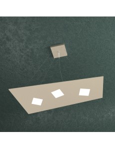 TOP LIGHT: Note sospensione LED rettangolare sabbia 65x28cm in offerta