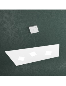 TOP LIGHT: Note sospensione LED rettangolare biemissione bianco 65x28cm in offerta