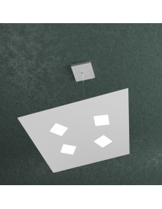 TOP LIGHT: Note sospensione LED quadrata biemissione grigio per cucina 55x50cm in offerta