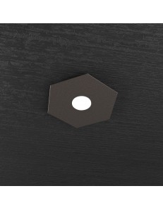 TOP LIGHT: Hexagon plafoniera LED 1 luce marrone 25x29cm in offerta