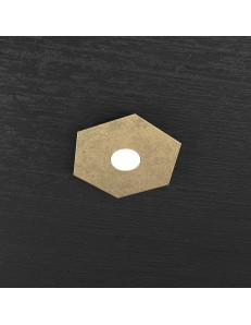 TOP LIGHT: Hexagon plafoniera LED 1 luce foglia oro ingresso corridoio 25x29cm in offerta