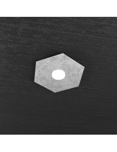TOP LIGHT: Hexgon plafoniera LED 1 luce foglia argento metallo 25x29cm in offerta
