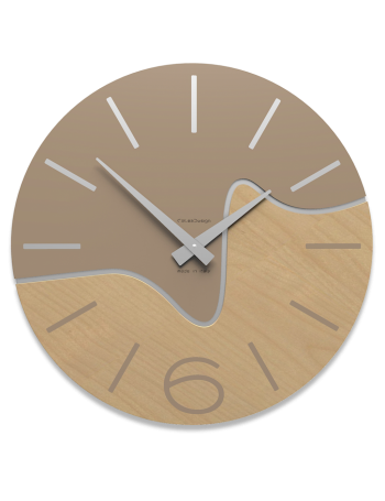 CALLEADESIGN: Oliver orologio moderno da parete legno caffelatte in offerta