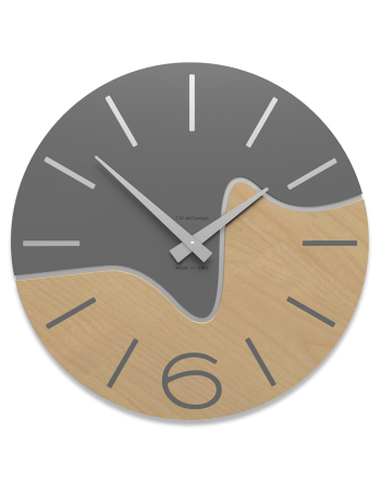 CALLEADESIGN: Oliver orologio moderno da parete legno grigio quarzo in offerta