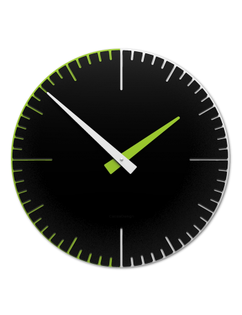 CALLEADESIGN: Exacto orologio parete moderno in legno nero verde 36cm in offerta