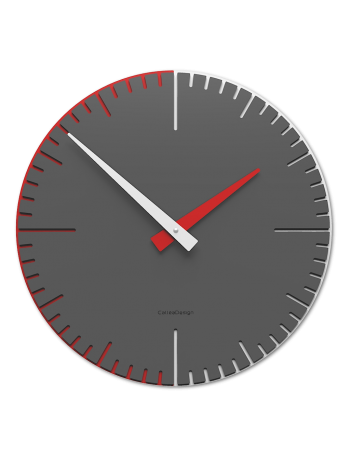 CALLEADESIGN: Exacto orologio parete moderno in legno rosso fuoco 36cm in offerta