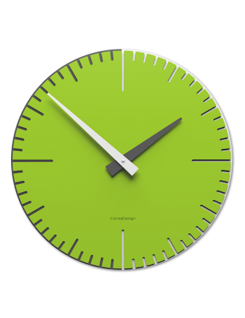 CALLEADESIGN: Exacto orologio parete moderno in legno verde mela 36cm in offerta