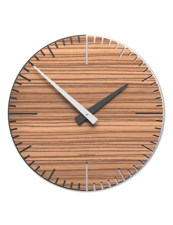 CALLEADESIGN: Exacto orologio parete moderno in legno zingana 36cm in offerta