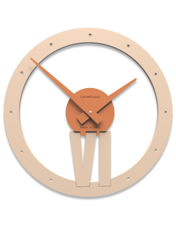 CALLEADESIGN: Xavier orologio da parete rotondo legno terracotta in offerta