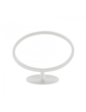 ONDALUCE: O'ring abat jour lampada comodino LED moderna 12w bianca anello in offerta
