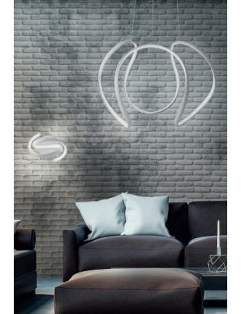 ONDALUCE: Delta sospensione LED 48w bianca 65cm in offerta