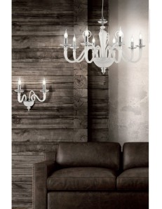 ONDALUCE: Applique contemporaneo stilizzato bianco 2 luci 38cm in offerta 2