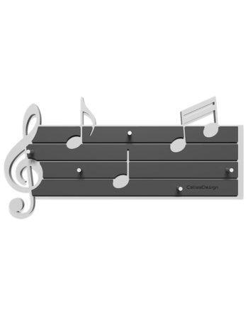 CALLEADESIGN: Tartini appendichiavi da parete magnetico musicale legno colore bianco grigio in