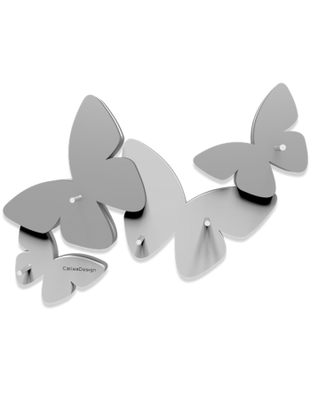 CALLEADESIGN: Appendichiavi da parete magnetico design farfalle legno bianco grigio in offerta