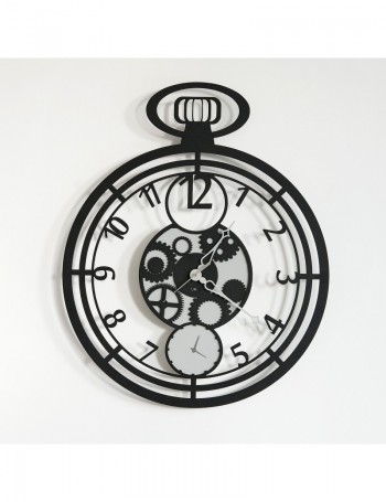 ARTI e MESTIERI: Cipollone orologio da parete moderno design ingranaggi nero in offerta