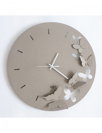 ARTI e MESTIERI: Butterfly spring beige orologio da parete moderno in offerta