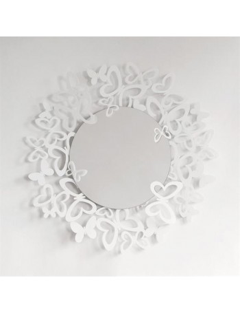 ARTI e MESTIERI: Butterfly specchio da parete design farfalle storm metallo bianco in offerta