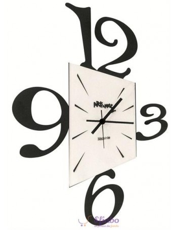 ARTI e MESTIERI: Big prospettiva grande orologio moderno da parete nero moderno per salotto in
