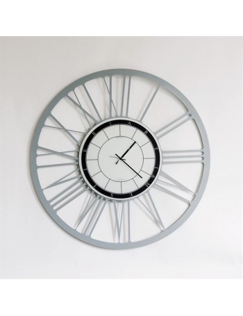 ARTI e MESTIERI: Orologio da parete big numeri romani colore alluminio 90cm in offerta
