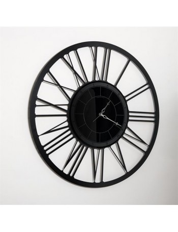 ARTI e MESTIERI: Big lux grande orologio da parete rotondo numeri romani nero in offerta
