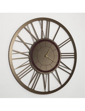 ARTI e MESTIERI: Big lux orologio da parete rotondo numeri romani metallo bronzo 90cm in offerta