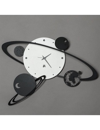 ARTI e MESTIERI: Sistema solare orologio da parete bianco nero 50cm in offerta