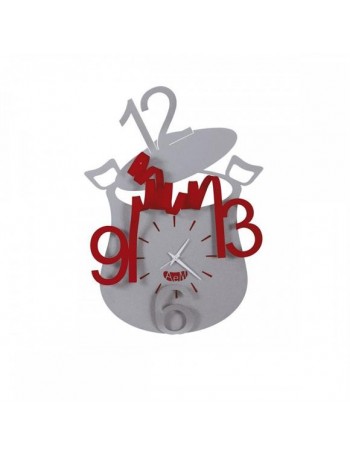 ARTI e MESTIERI: Chef 35cm orologio da parete da cucina originale alluminio rosso in offerta