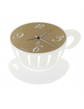 ARTI e MESTIERI: Pausa orologio da parete bianco da cucina quadrante vetro in offerta